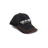 MARTINE ROSE ROLL BACK CAP in BLACK ORANGE