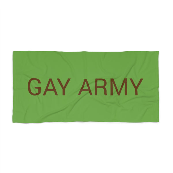Gay Army Beach Towel by CULTUREEDIT