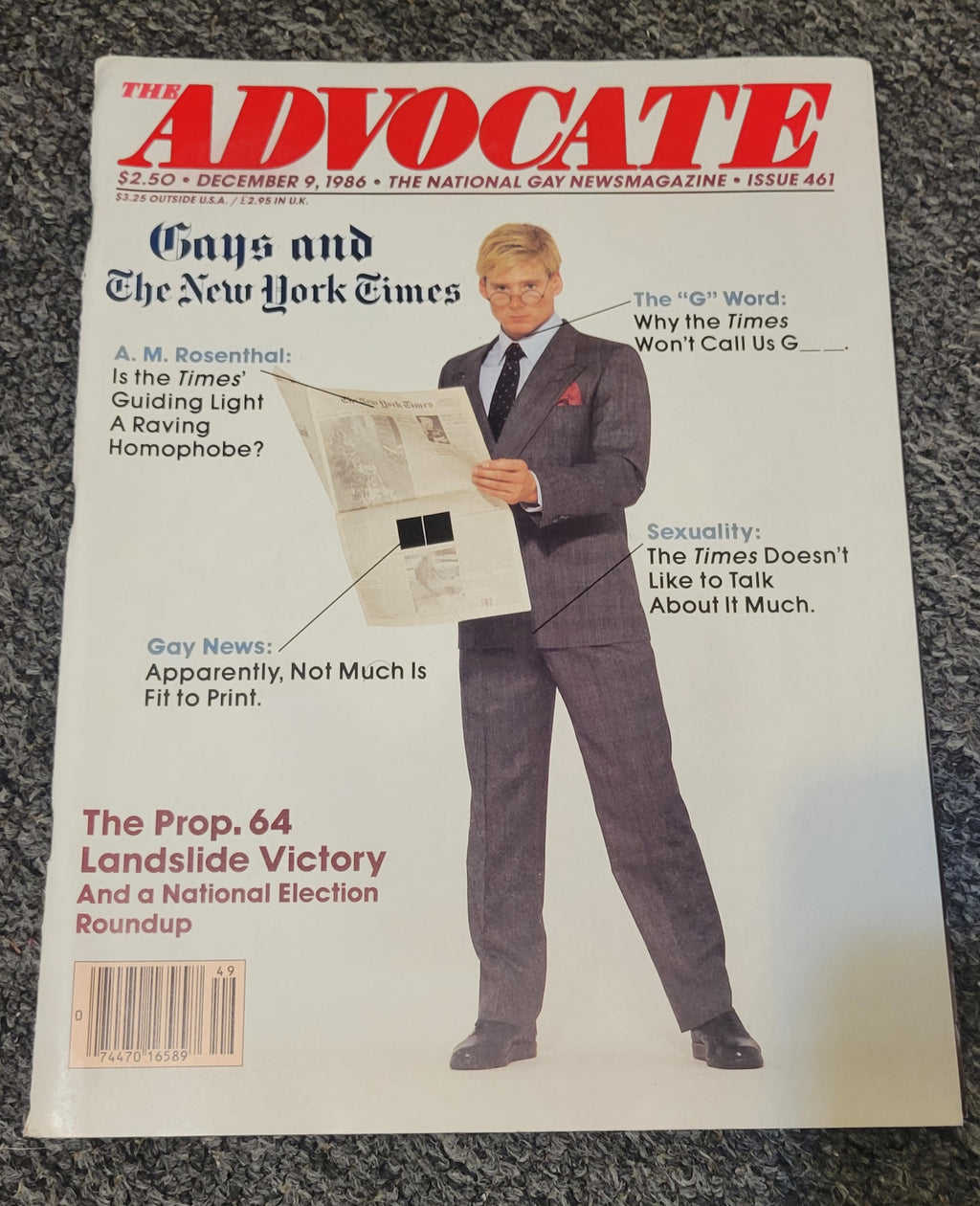 The Advocate 12/9/86 issue