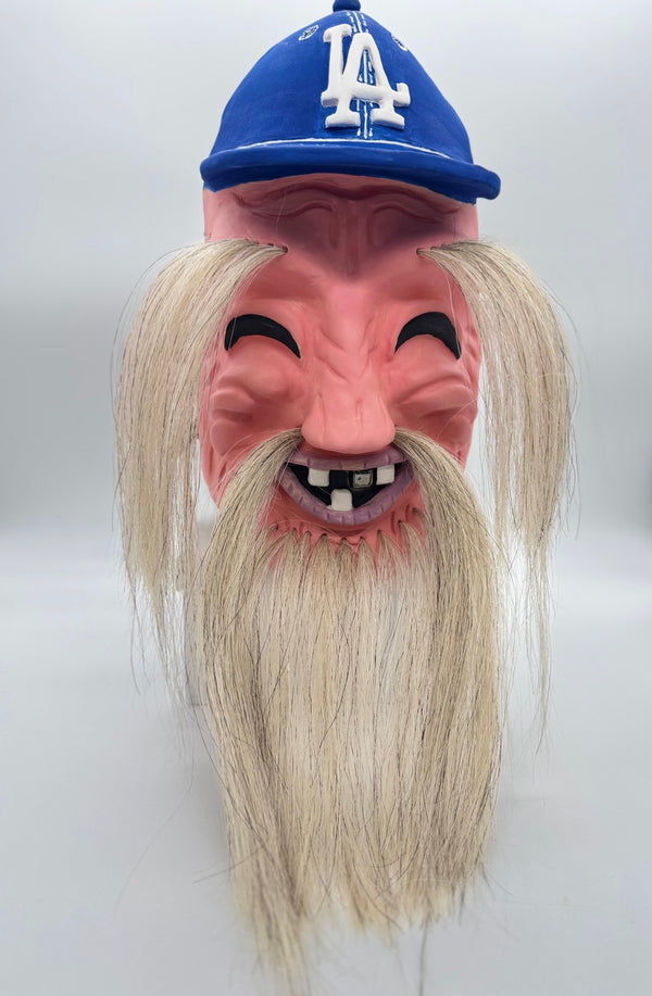 Carlos Sanchez, Ceramic mask with horse hair, 2025