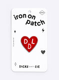 Ddl Heart Iron-On Patch by Dicks Don't Lie