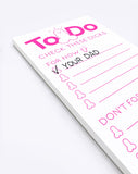 Check These Dicks To-Do Notepad by Dicks Don't Lie