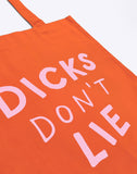 Dicks Don't Lie tote bag by Dicks Don't Lie - Orange