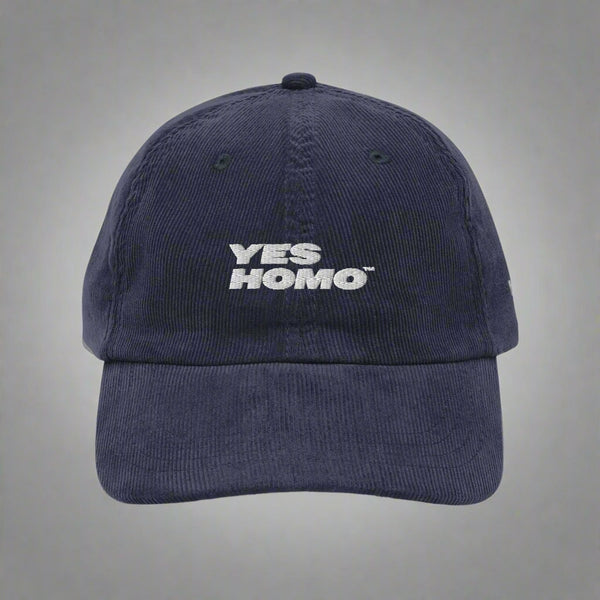 Yes Homo Vintage Corduroy Hat in Navy