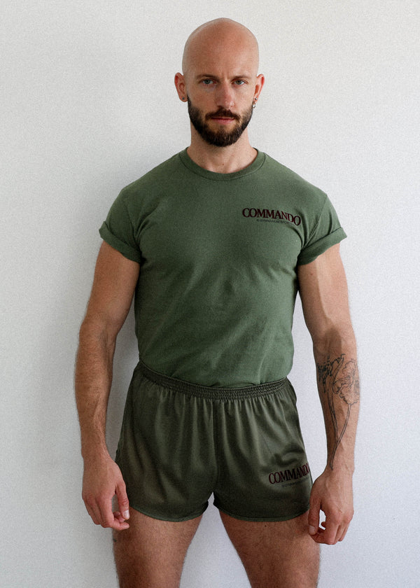 GYMNASIUM THE COMMANDO SHORT IN OLIVE