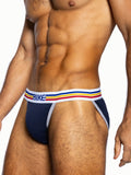 BIKE Stretch Cotton Jock Brief - Navy