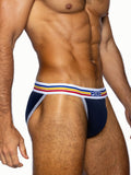 BIKE Stretch Cotton Jock Brief - Navy