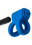 Hunkyjunk Revhammer Reverb Shaft Vibrating Cock Ring - Teal Ice