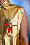 WALTER VAN BERIENDONCK SS23 UFO SHIRT GOLD