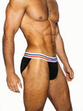 BIKE Stretch Cotton Jock Brief - Black
