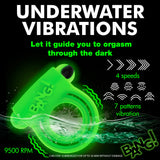 GLOW-IN-THE-DARK SILICONE VIBRATING COCK RING