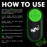 GLOW-IN-THE-DARK SILICONE VIBRATING COCK RING