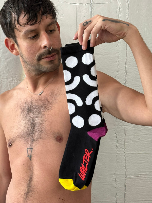 Clown Socks Black by Walter Van Beirendonck