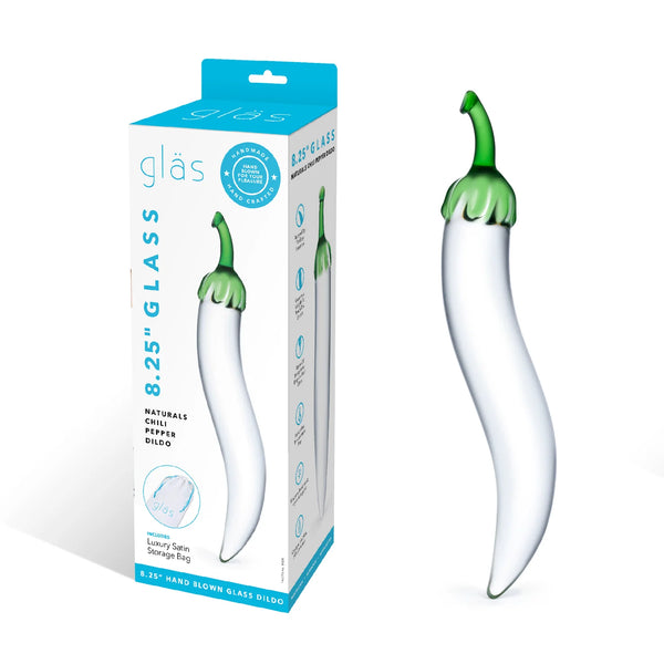 Gläs 8.25" Glass Naturals Chili Pepper Dildo