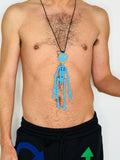 Walter Van Beirendonck Alien Friend + T Necklace in Blue