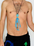 Walter Van Beirendonck Alien Friend + T Necklace in Blue