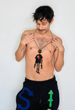 Walter Van Beirendonck Alien Friend + T Necklace in black