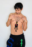 Walter Van Beirendonck Alien Friend + T Necklace in black