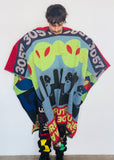 Walter Van Beirendonck Beep Beep Poncho - flame scarlet