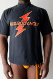 K.INGSLEY Black M.B.H Mock Neck Tee