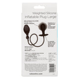 Anal Toys Weighted Silicone Inflatable Plug Large