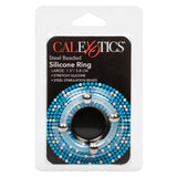 Rings! Steel Beaded Silicone Cock Ring - Large - Clear