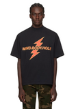 K.INGSLEY Black M.B.H Mock Neck Tee