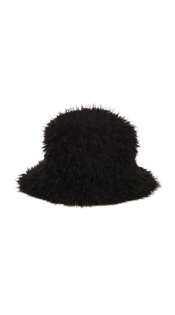 TYLER LAMBERT SHAGGY BUCKET HAT BLACK