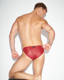 TEAMM8 Strapped Sports Brief Crimson