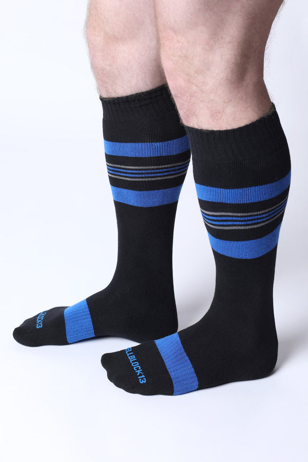 CELLBLOCK 13 Tight End Knee High Shadow Socks - Blue