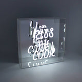 'kiss the Cook' Acrylic Box Neon Light