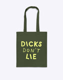 Dicks Don't Lie tote bag by Dicks Don't Lie - Green