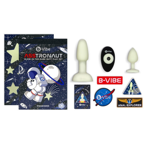 B-Vibe Asstronaut Glow in the Dark Anal Play Set