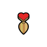 Heart Butt Plug Enamel Pin