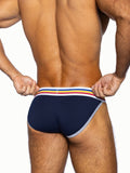BIKE Stretch Cotton Jock Brief - Navy