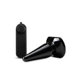 Anal Adventures Basic Pleaser Black 4-Inch Vibrating Anal Plug