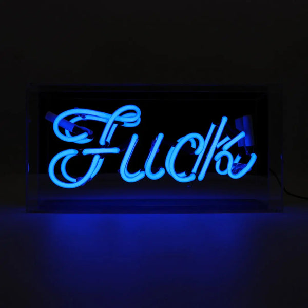'fuck' Glass Neon Sign