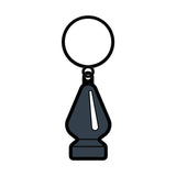 Gray Butt Plug Keychain