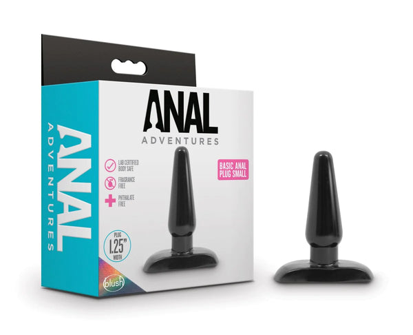Anal Adventures Basic Black 4.25-Inch Anal Plug