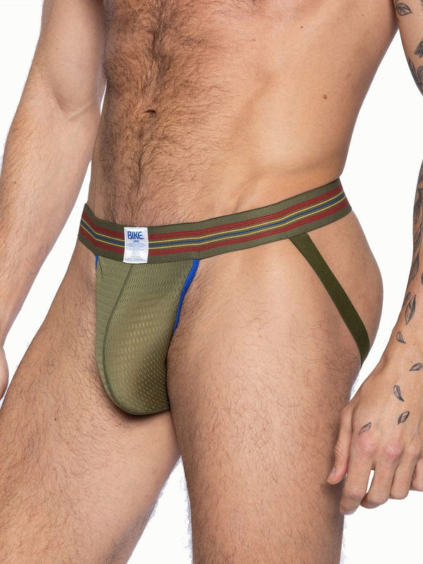 BIKE ATHLETIC Mesh Jockstrap - Olive