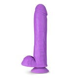 Neo Elite Silicone Dual Density Dildo with Balls 11in - Purple