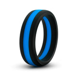 Performance Pro: Blue & Black Penis Ring