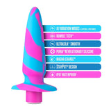 Avant Vibrotize Fuchsia Artisan 5 Inch Powerful Vibrating Stayput™ Butt Plug