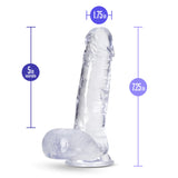 B Yours Plus Rock N’ Roll Realistic Clear 7.25-Inch Long Dildo