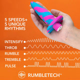 Avant Vibrotize Fuchsia Artisan 5 Inch Powerful Vibrating Stayput™ Butt Plug
