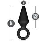 Anal Adventures Platinum Loop Black 3-Inch Anal Plug