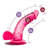 B Yours Sweet N' Hard 8 Realistic Curved Pink 6.5-Inch Long Dildo