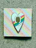 XL RAINBOW HEART PIN
