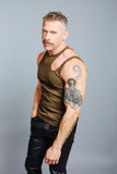 K.NGSLEY "ROMAIN" TANK TOP DARK OLIVE