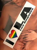 I LOVE LOS ANGELES VINTAGE BUMBER STICKER
